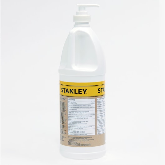 Profile of stanley 32 ounce hand sanitizer gel pack.