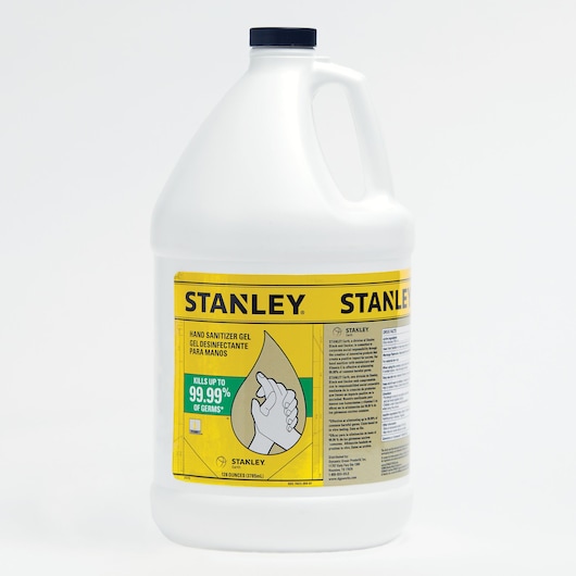 Profile of  stanley 128 ounce hand sanitizer gel pack.