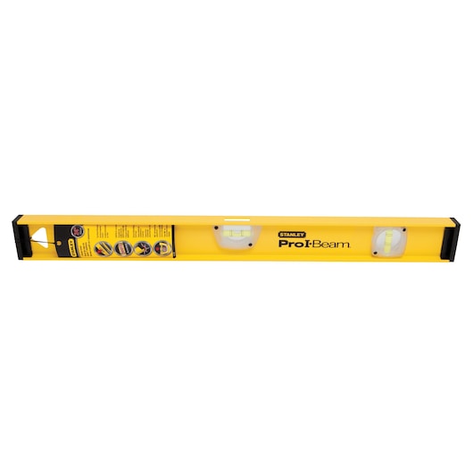 24 inch professional i-beam level in cardboard packaging.