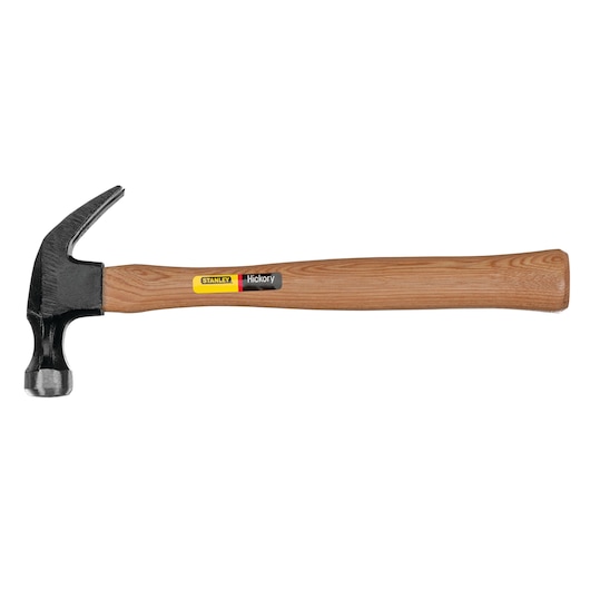 7 ounce curved claw wood handle nailing hammer.