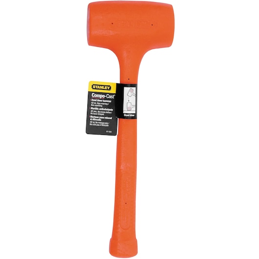 42 ounce compo cast standard head soft face hammer with cardboard packing.