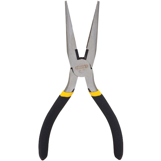 6 inch Long Nose Pliers with jaws open.
