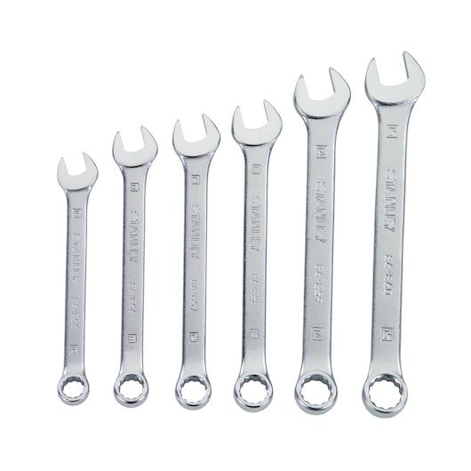 6 pc Combination Wrench Set Metric