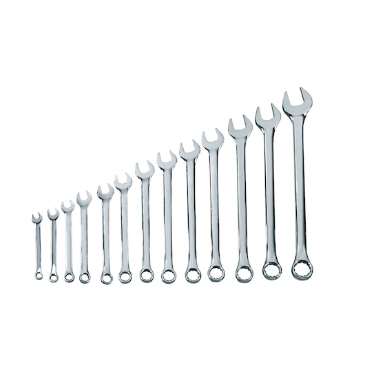 13 piece Professional Grade Combination Wrench Set Metric.