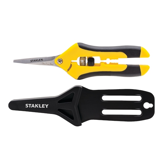 Accu scape floral shears with holster.

