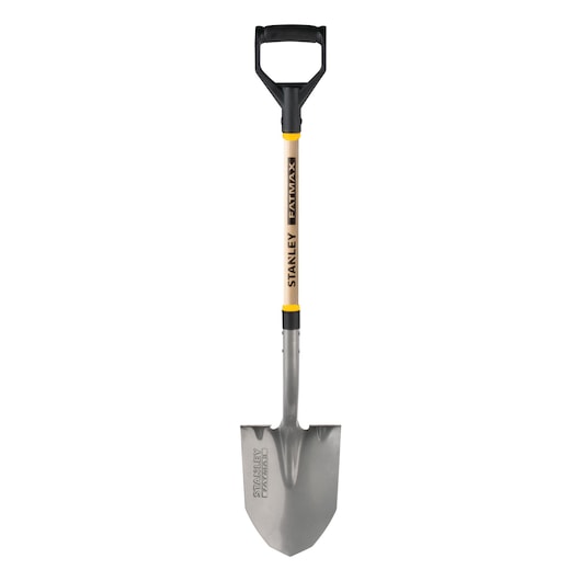 Fatmax ashwood d handle round point shovel.


