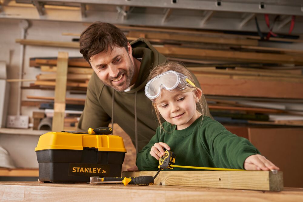 Stanley® Jr. Children'S Toolbox With 5-Piece Tool Set Application Shot