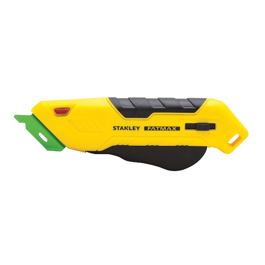 Profile of fatmax right handed box top safety knife.