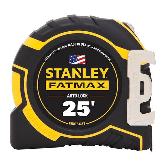 Left profile of 25 feet fatmax auto lock tape.