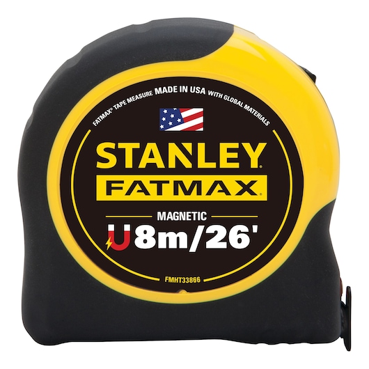 8 meter or 26 feet fatmax magnetic tape measure.