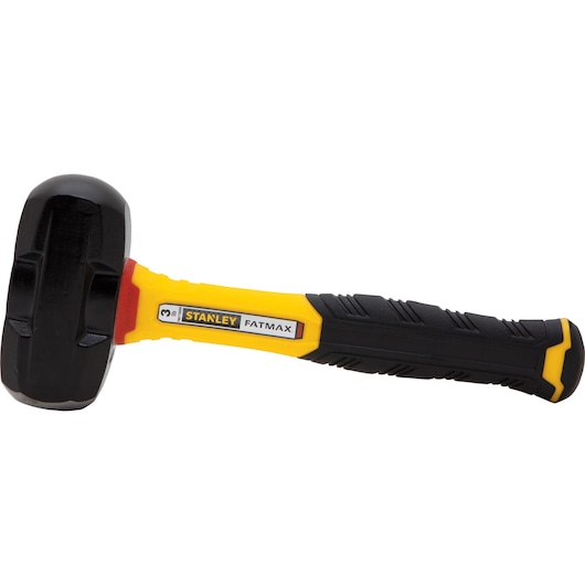 Right profile of 3 pound anti vibe drilling sledge hammer .