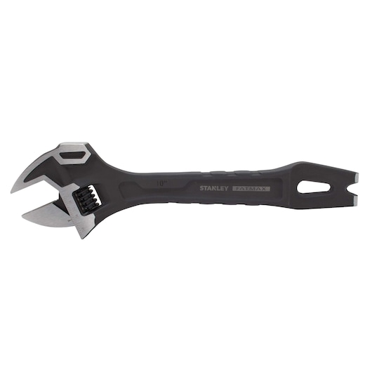 Profile of 10 inch fatmax ratcheting adjustable wrench.