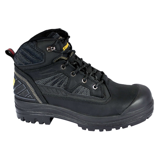Stanley outback 6 inch waterproof steel toe and comp plate work boot.