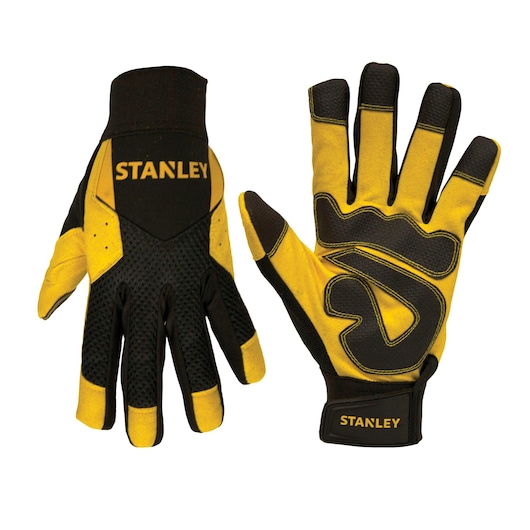 SYNTHETIC LEATHER COMFORT GRIP GLOVES.