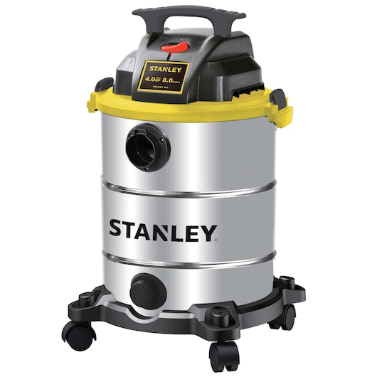 8 GALLON 4 PEAK MAX H P STAINLESS STEEL WET and DRY VACUUM.
