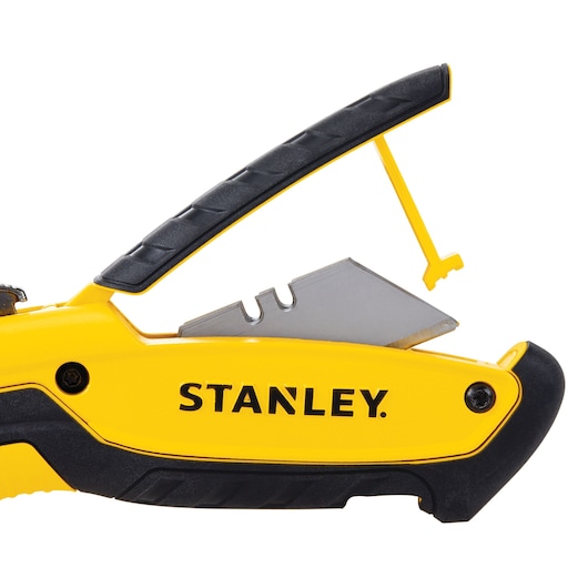 Push button blade change for easy blade change feature of Retractable Utility Knife.