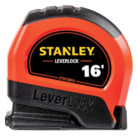 16 FOOT HIGH VISIBILITY LEVER LOCK TAPE MEASURE.