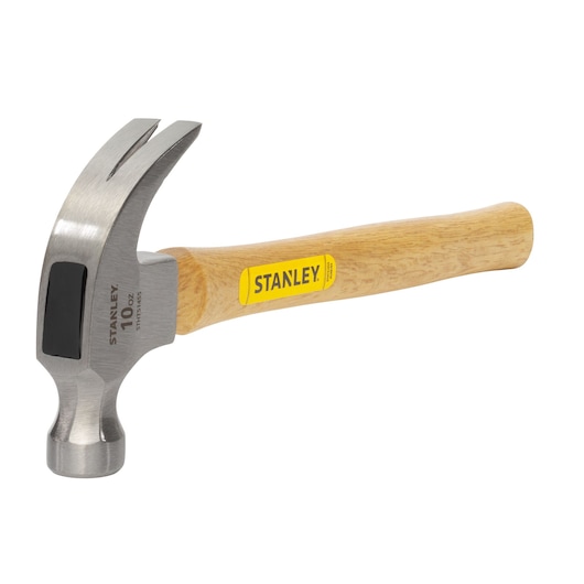 10 Ounce CURVED CLAW WOOD HANDLE HAMMER.