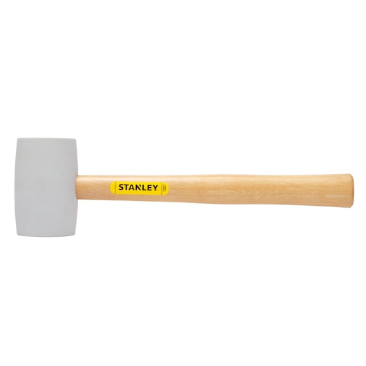 Profile of 16 ounce WHITE RUBBER MALLET.
