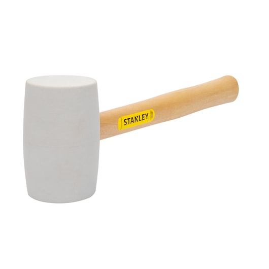 16 ounce WHITE RUBBER MALLET.