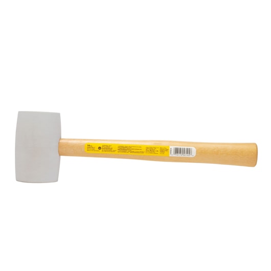 16 ounce WHITE RUBBER MALLET in plackaging.
