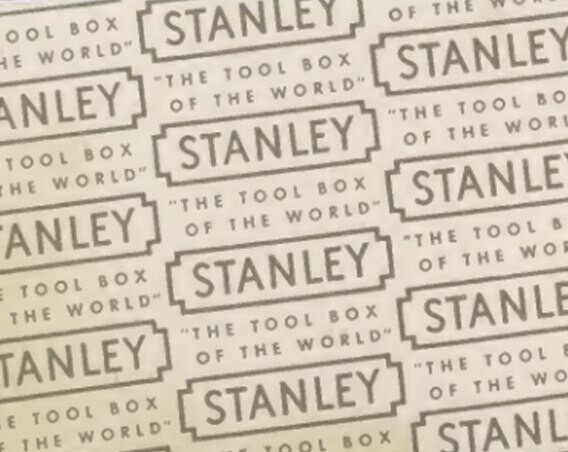 Pattern of a vintage STANLEY logo in the year 1857