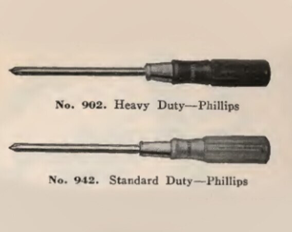 STANLEY vintage drawings of the firsts screwdrivers in the year 1870
