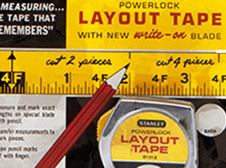 STANLEY layout of the PowerLock® Tape Rule package for its introduction in the year 1963.